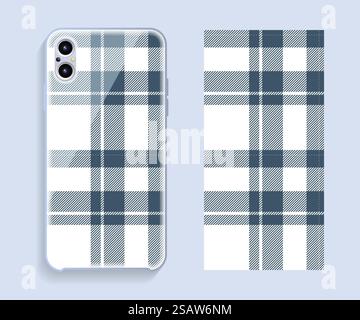 Mobile phone cover design. Template smartphone case vector pattern. Stock Vector