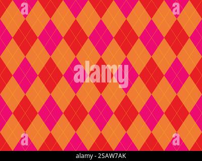 Argyle pattern seamless. Fabric texture background. Classic argill vector ornament. Stock Vector