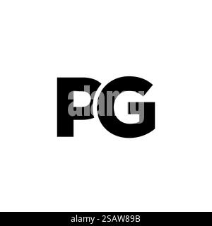 Trendy letter P and G, PG logo design template. Minimal monogram initial based logotype for company identity. Stock Vector