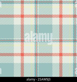 Background seamless tartan of pattern textile vector with a check fabric texture plaid in white and pastel colors. Stock Vector