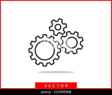 Cogs and gears teamwork concept or symbol vector illustration Stock ...