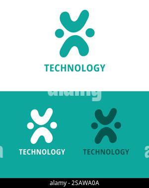 abstract molecule tech logo, blue Molecule logo, vector illustration Stock Vector