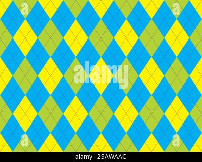 Argyle pattern seamless. Fabric texture background. Classic argill vector ornament. Stock Vector