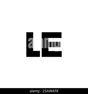 Trendy letter L and E, LE logo design template. Minimal monogram initial based logotype for company identity. Stock Vector