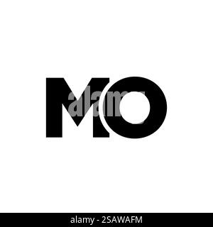 Trendy letter M and O, MO logo design template. Minimal monogram initial based logotype for company identity. Stock Vector