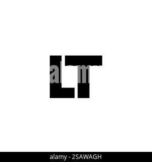 Trendy letter L and T, LT logo design template. Minimal monogram initial based logotype for company identity. Stock Vector