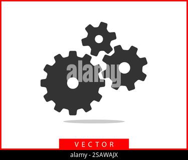 Cogs and gears teamwork concept or symbol vector illustration Stock ...