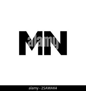 Trendy letter M and N, MN logo design template. Minimal monogram initial based logotype for company identity. Stock Vector