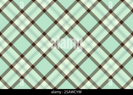 Stationary vector check seamless, commercial fabric plaid tartan. Panjabi textile texture pattern background in light and dark colors. Stock Vector