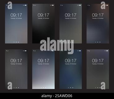 Business vertical hd backgrounds for smartphone screen mobile wallpaper set. Vector illustration.. Business vertical hd backgrounds for smartphone screen mobile wallpaper set Stock Vector