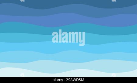 Nature abstract sea background hd blue waves modern seamless pattern ...