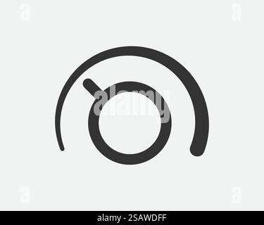 Light dimmer icon line flat trendy design. Electricity lamp saving energy sign.. Light dimmer icon line trendy design. Electricity lamp saving energy sign. Black and white flat style. Stock Vector