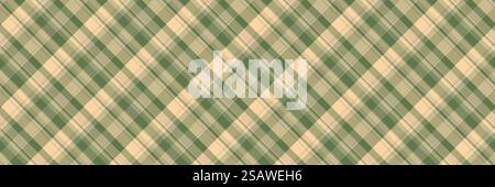 Strip pattern fabric background, summer seamless textile plaid. Worldwide vector tartan texture check in pastel and yellow color. Stock Vector