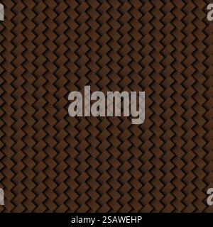 Texture of brown leather weave seamless pattern. Vector background.. Texture of brown leather weave seamless pattern Stock Vector
