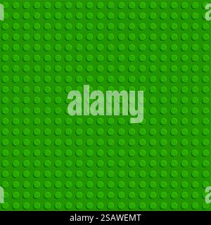 Green plastic construction block plate seamless pattern vector. Green plastic construction block plate seamless pattern Stock Vector