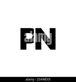 Trendy letter P and N, PN logo design template. Minimal monogram initial based logotype for company identity. Stock Vector