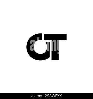 Trendy letter O and T, OT logo design template. Minimal monogram initial based logotype for company identity. Stock Vector