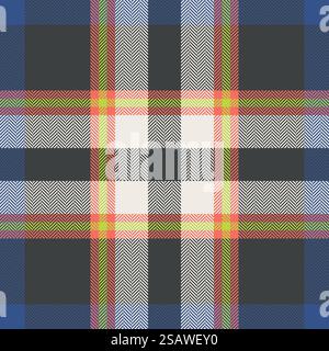 Plaid check pattern. Seamless fabric texture. Tartan textile print design.. Plaid check pattern. Seamless fabric texture. Tartan textile print. Stock Vector