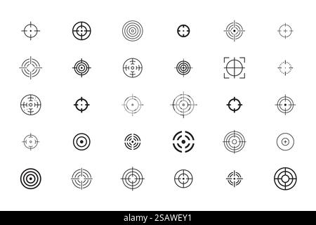 Weapon sight set. Military vactor target collection. Force army icon ...