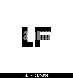 Trendy letter L and F, LF logo design template. Minimal monogram initial based logotype for company identity. Stock Vector