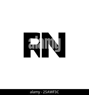 Trendy letter R and N, RN logo design template. Minimal monogram initial based logotype for company identity. Stock Vector