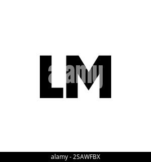 Trendy letter L and M, LM logo design template. Minimal monogram initial based logotype for company identity. Stock Vector