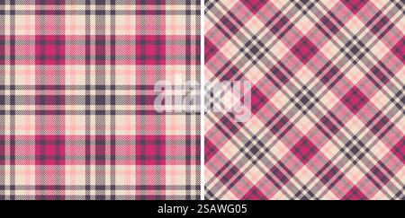 Tartan vector fabric of textile background check with a texture seamless plaid pattern. Set in halloween colors for trousers outfit ideas. Stock Vector