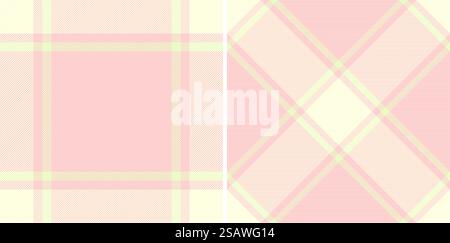 Background plaid tartan of pattern vector seamless with a textile texture check fabric. Set in happy colors of tile flooring trends. Stock Vector