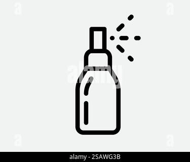 Bottle spray icon for cosmetics, body and skin care, perfumes isolated on white background. Vector illustration and logo.. Bottle spray icon for cosmetics, body and skin care, perfumes isolated on white background. Vector illustration or logo. Stock Vector