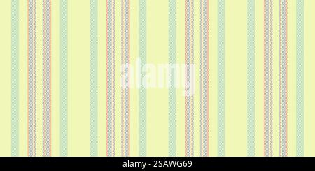 1970s stripe lines textile, periodic fabric pattern texture. Tablecloth seamless background vector vertical in light and tulip color. Stock Vector