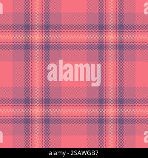 Seasonal vector pattern seamless, design textile texture fabric. Repetition tartan background plaid check in red and violet colors. Stock Vector