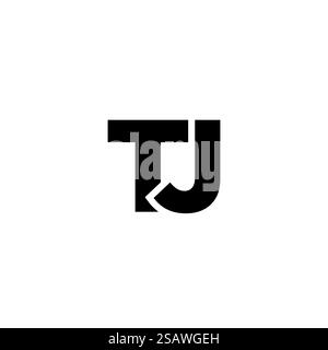 Trendy letter T and J, TJ logo design template. Minimal monogram initial based logotype for company identity. Stock Vector