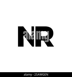 Trendy letter N and R, NR logo design template. Minimal monogram initial based logotype for company identity. Stock Vector
