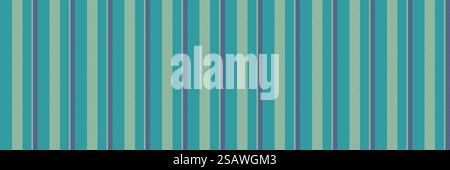 Pop seamless pattern stripe, jacket background lines texture. Serene vector vertical textile fabric in cyan and orange color. Stock Vector