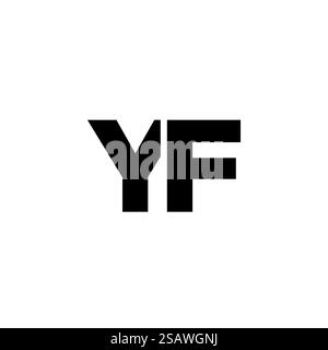 Trendy letter Y and F, YF logo design template. Minimal monogram initial based logotype for company identity. Stock Vector