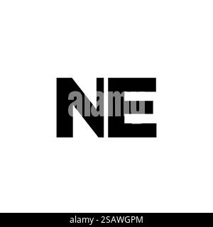 Trendy letter N and E, NE logo design template. Minimal monogram initial based logotype for company identity. Stock Vector