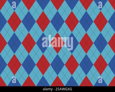 Argyle pattern seamless. Fabric texture background. Classic argill vector ornament. Stock Vector