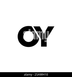 Trendy letter O and Y, OY logo design template. Minimal monogram initial based logotype for company identity. Stock Vector