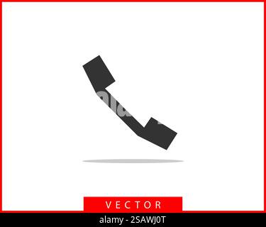 Phone icon vector illustration. Call center app. Telephone icons trendy flat style. Contact us line silhouette. Stock Vector