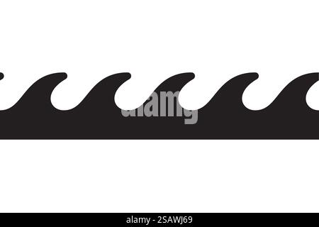 Sea icon wave illustration vector design. Ocean logo graphic element. Aqua or liquid symbol.. Sea icon wave illustration vector design. Ocean logo graphic element. Aqua symbol. Stock Vector