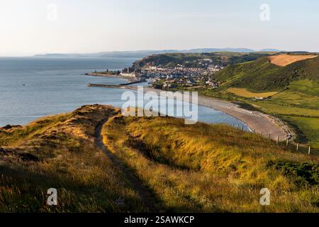 Aberystwyth; Ceredigion; Wales; View From Alt Wen; UK Stock Photo