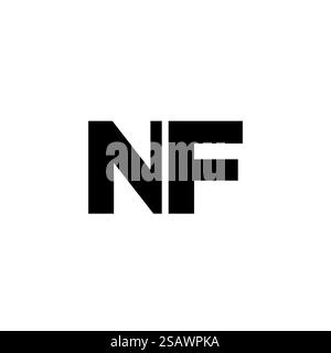 Trendy letter N and F, NF logo design template. Minimal monogram initial based logotype for company identity. Stock Vector