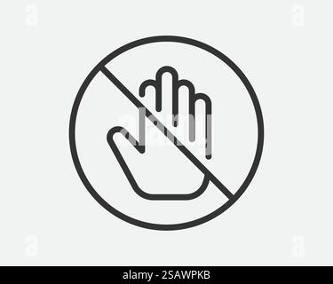 Hand Gesture Icon Line Simple Trendy Black and White Design.. Hand Gesture Icon Line Simple Trendy Design. Stock Vector