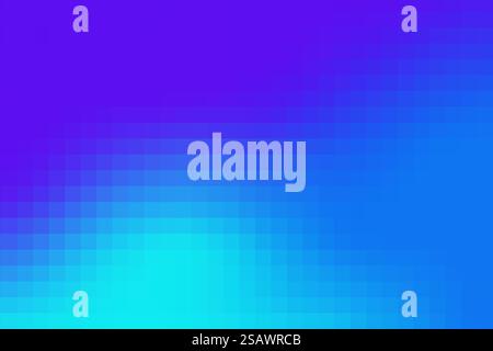 gradient pixel background - violet blue shades. pixel mosaic tile. copy space. Geometric pattern Stock Photo