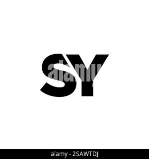 Trendy letter S and Y, SY logo design template. Minimal monogram initial based logotype for company identity. Stock Vector