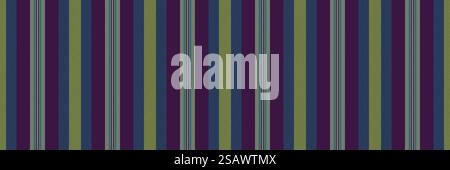Website pattern lines texture, nostalgic vertical seamless vector. Designer background textile fabric stripe in dark and green color. Stock Vector