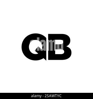 Trendy letter Q and B, QB logo design template. Minimal monogram initial based logotype for company identity. Stock Vector