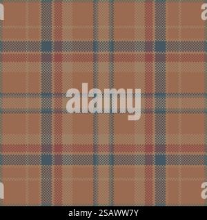 Pixel background vector design. Modern seamless pattern plaid. Square texture fabric. Tartan scottish textile. Beauty color madras ornament. Stock Vector