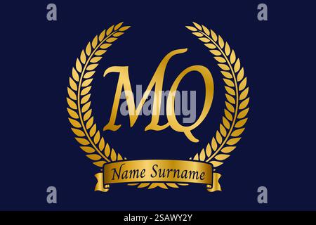 Initial MQ letter Logo Design vector Template. Abstract Black Letter MQ ...