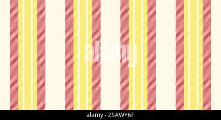 Furniture background lines textile, store vertical seamless vector. Fiber texture fabric stripe pattern in old lace and red color. Stock Vector